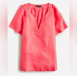 J. Crew Pink Puff Sleeve Blouse